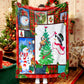 Snowman Raccoon Christmas Tree Merry Christmas Gift Fleece Sherpa Blanket Snowman Quilt