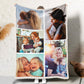 Personalized Photo Blanket 5 Photos Gift for Mom