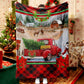 Red Truck Christmas Tree Farm Horse Celebrate Christmas Fleece Sherpa Blanket