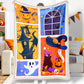 Jollyvogue Halloween Cartoon Spooky Halloween Element Castle Witch Hat Halloween Blanket 2022 Soft Sherpa And Fleece Blanket