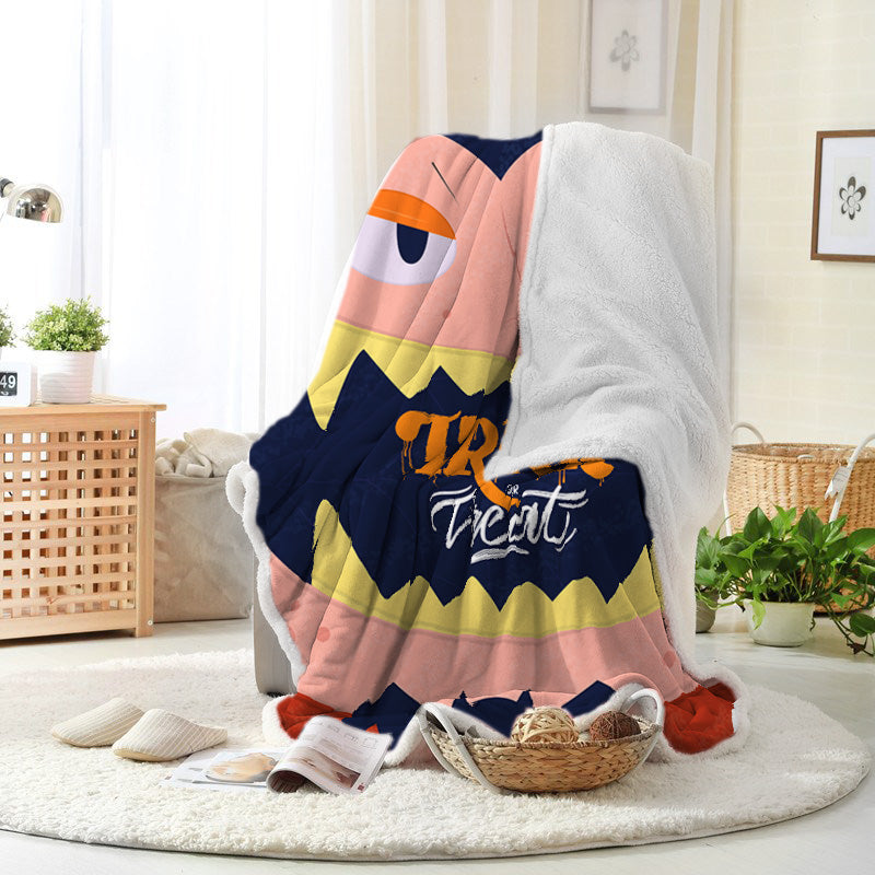 Jollyvogue Halloween Fangs Trick Or Treat To Celebrate Halloween Halloween Blanket 2022 Soft Sherpa And Fleece Blanket