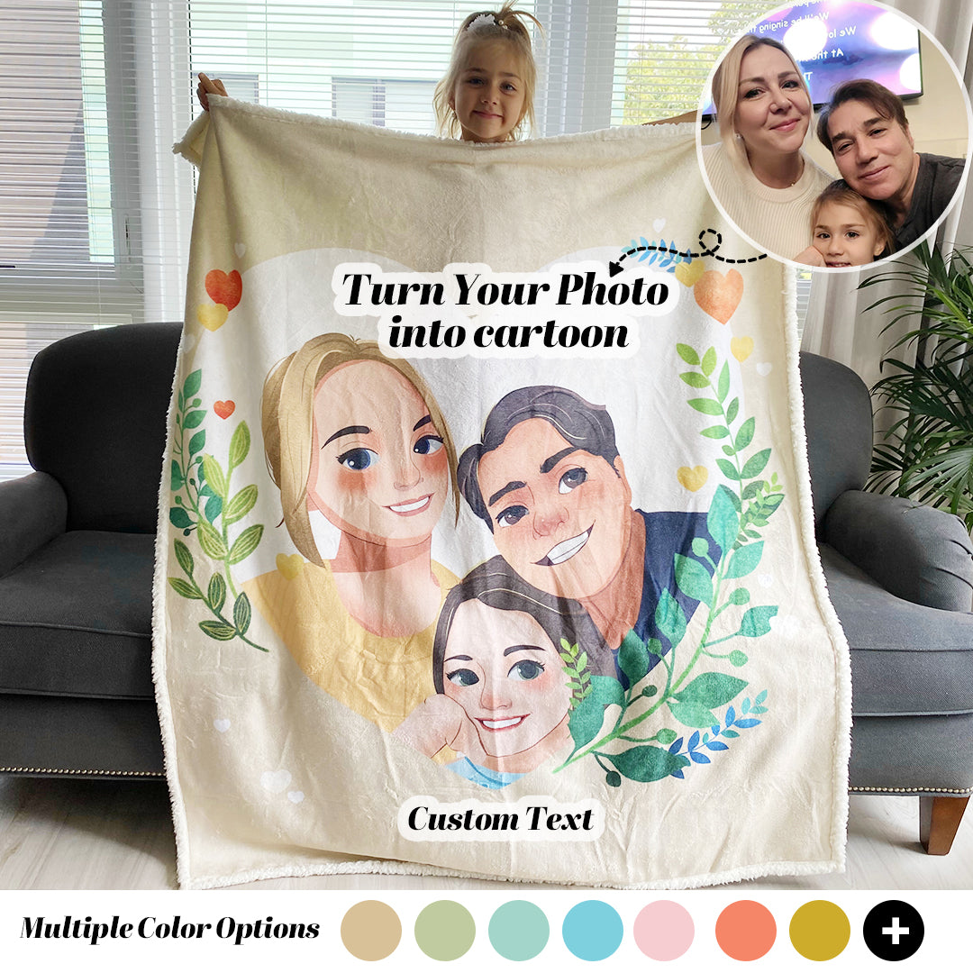 Hand painted custom cartoon blanket