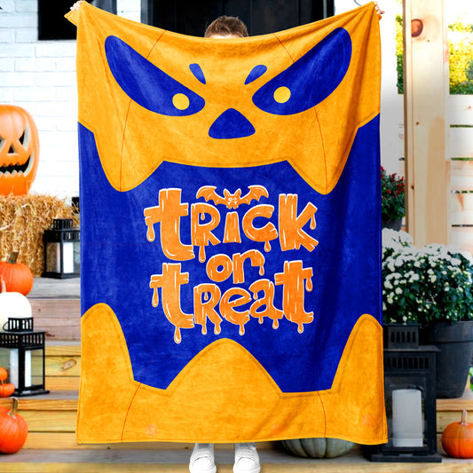 Jollyvogue Halloween Fangs Trick Or Treat To Celebrate Halloween Blanket 2022 Soft Sherpa And Fleece Blanket