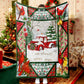 Red Truck Cardinal Forest Christmas Tree 2022 Christmas Fleece Sherpa Blanket