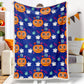 Halloween Horror Pumpkin Ghost Candy Blue Halloween Blanket