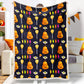 Halloween Pumpkin Candy Lollipop Halloween Blanket