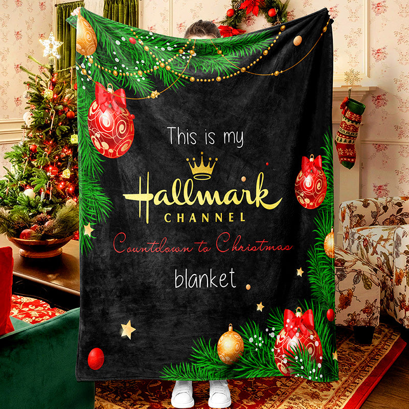 Christmas Tree Black Cinema To Celebrate Christmas Fleece Sherpa Blanket