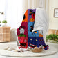 Halloween Cartoon Spooky Ghost Pumpkin Fangs Mosaic Halloween Blanket