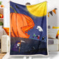 Halloween Giant Pumpkin Ghost Full Moon Halloween Blanket
