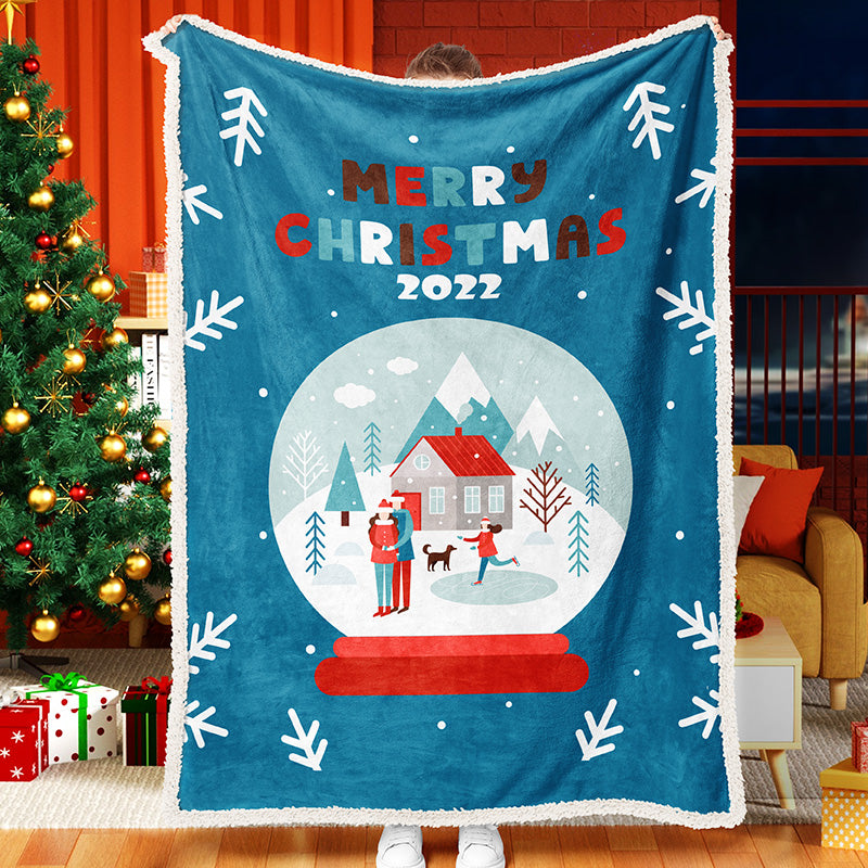 Sweet Home Christmas Celebration Blanket