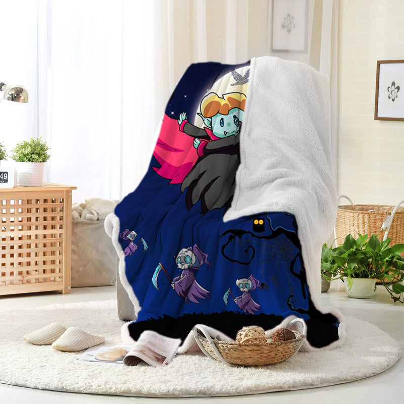 Halloween Cartoon Moon Night Vampire Dark Halloween Blanket