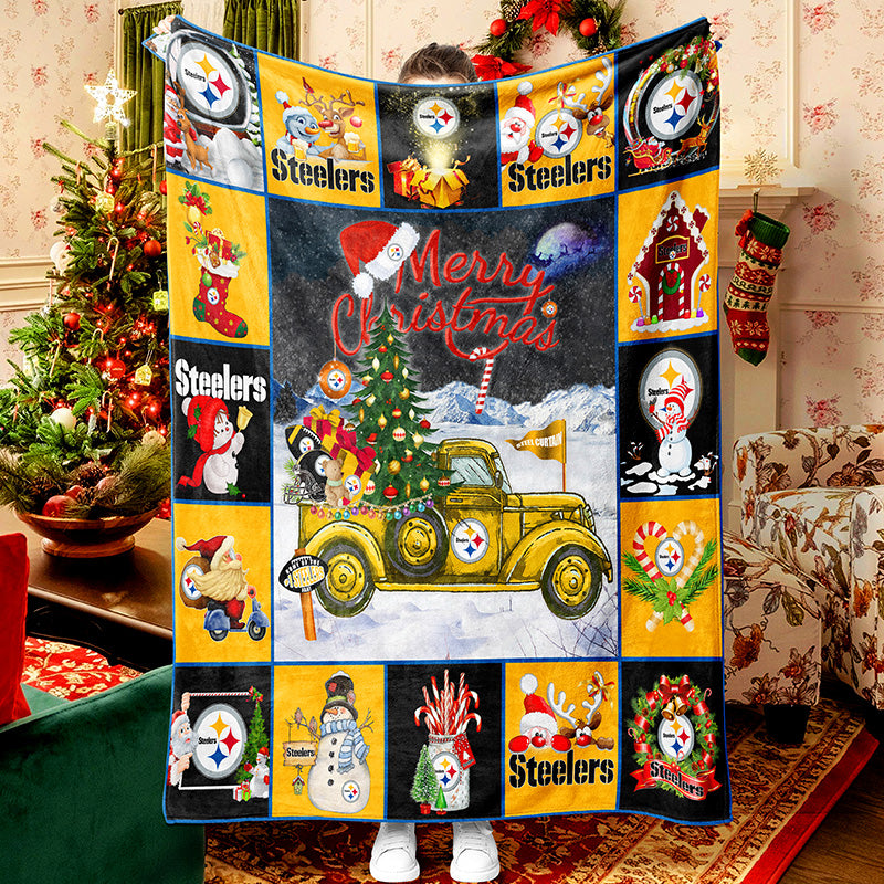 Yellow Christmas Truck Christmas Tree Snowman Christmas Stockings To Celebrate Christmas Fleece Sherpa Blanket Snowman Quilt