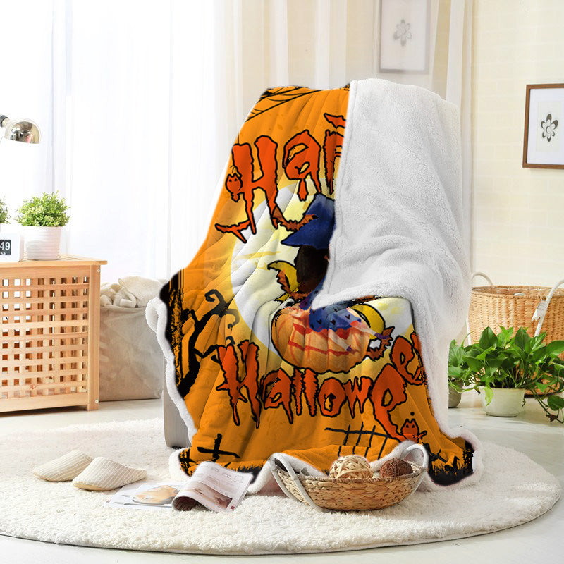 Halloween Cartoon Cute Witch Happy Halloween Halloween Blanket