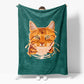 Cute Yellow Kitten Throw Blanket