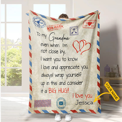 Personalized Blanket To Grandma I Love And Appreciate You Always Blanket