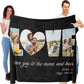 Personalized  Love Photo Blanket for Lovers
