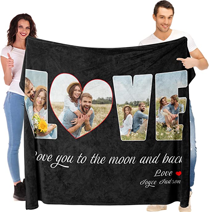 Personalized  Love Photo Blanket for Lovers