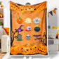 Halloween Cartoon Halloween Pumpkin Skull Tombstone Halloween Elements Halloween Blanket
