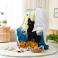 Halloween Black Cat Scary Cartoon Bat Halloween Blanket