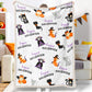 Halloween Wizard Kitten Happy Halloween Mummy Kitten Wizard Hat Halloween Blanket