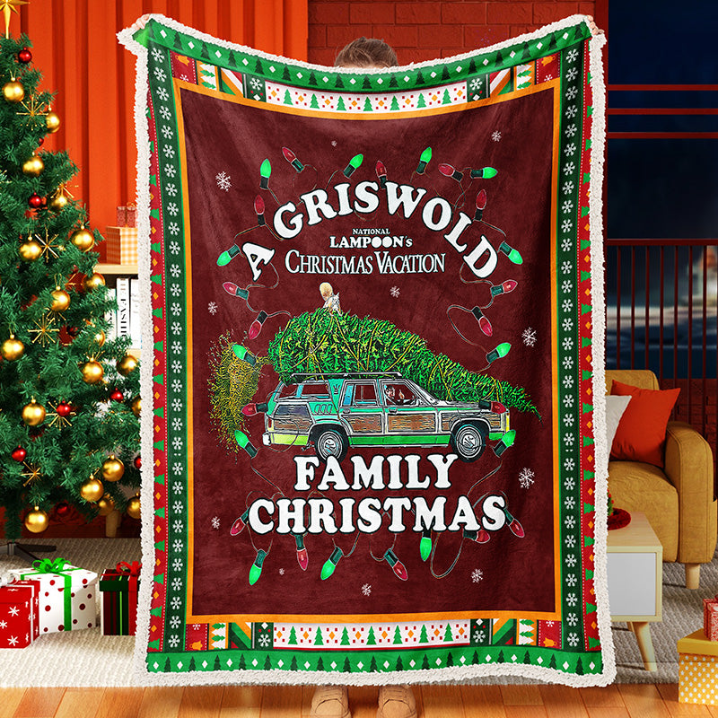 Griswold Family Christmas Vacation Christmas Throw Blanket Fleece Sherpa Blanket