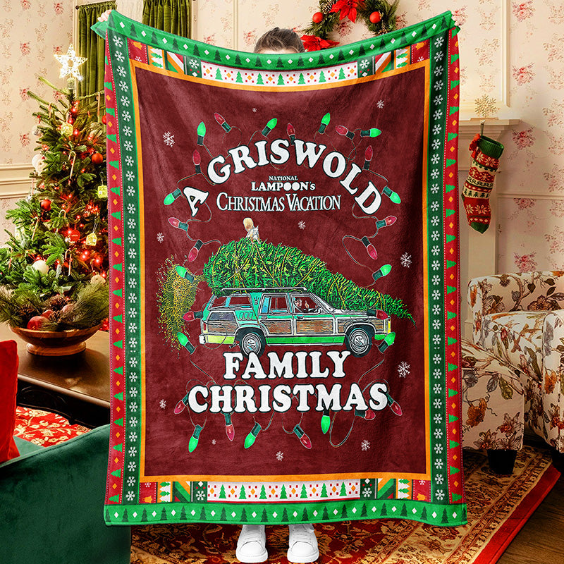 Griswold Family Christmas Vacation Christmas Throw Blanket Fleece Sherpa Blanket
