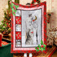 Huskey And Horse Photo Collage Throw Blanket Fleece Sherpa Blanket