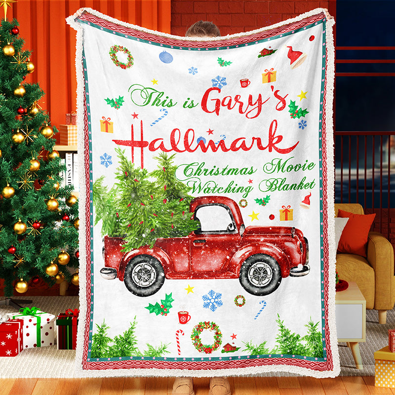 Red Truck Christmas Tree Christmas Movie Soft Blanket Throw Blanket Fleece Sherpa Blanket