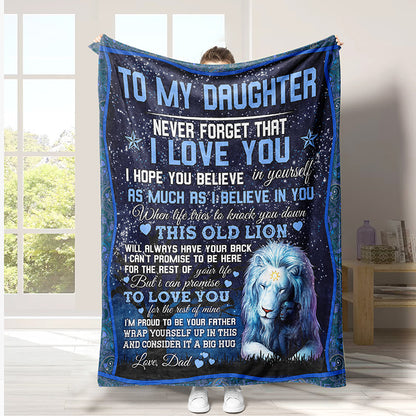 To My Daughter I Will Always Be With You Forever Blanket