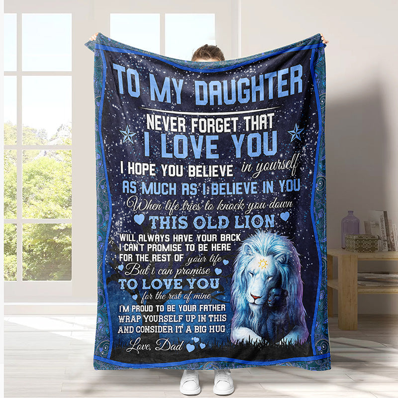 To My Daughter I Will Always Be With You Forever Blanket