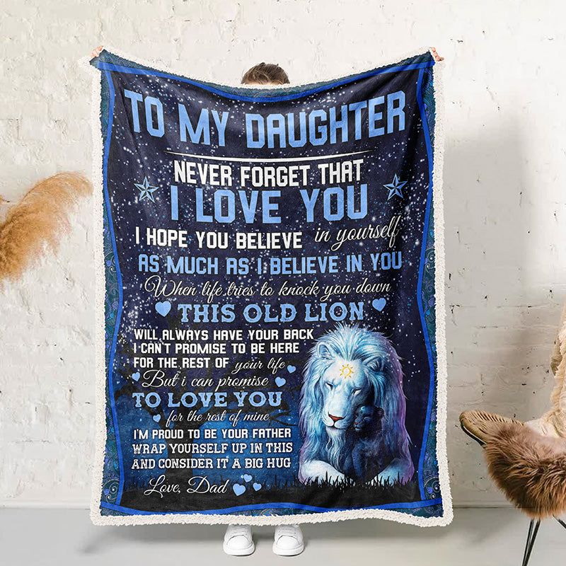 To My Daughter I Will Always Be With You Forever Blanket