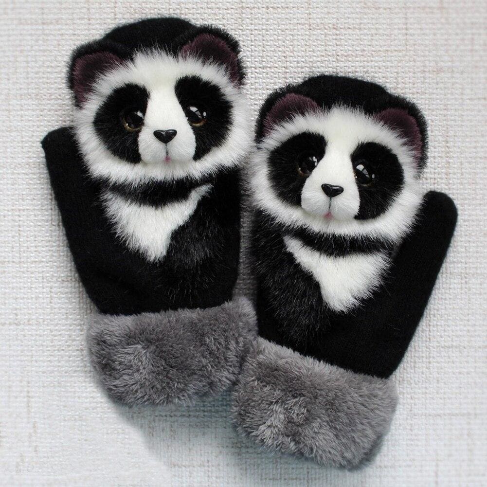 Cute Animal Plush Mittens