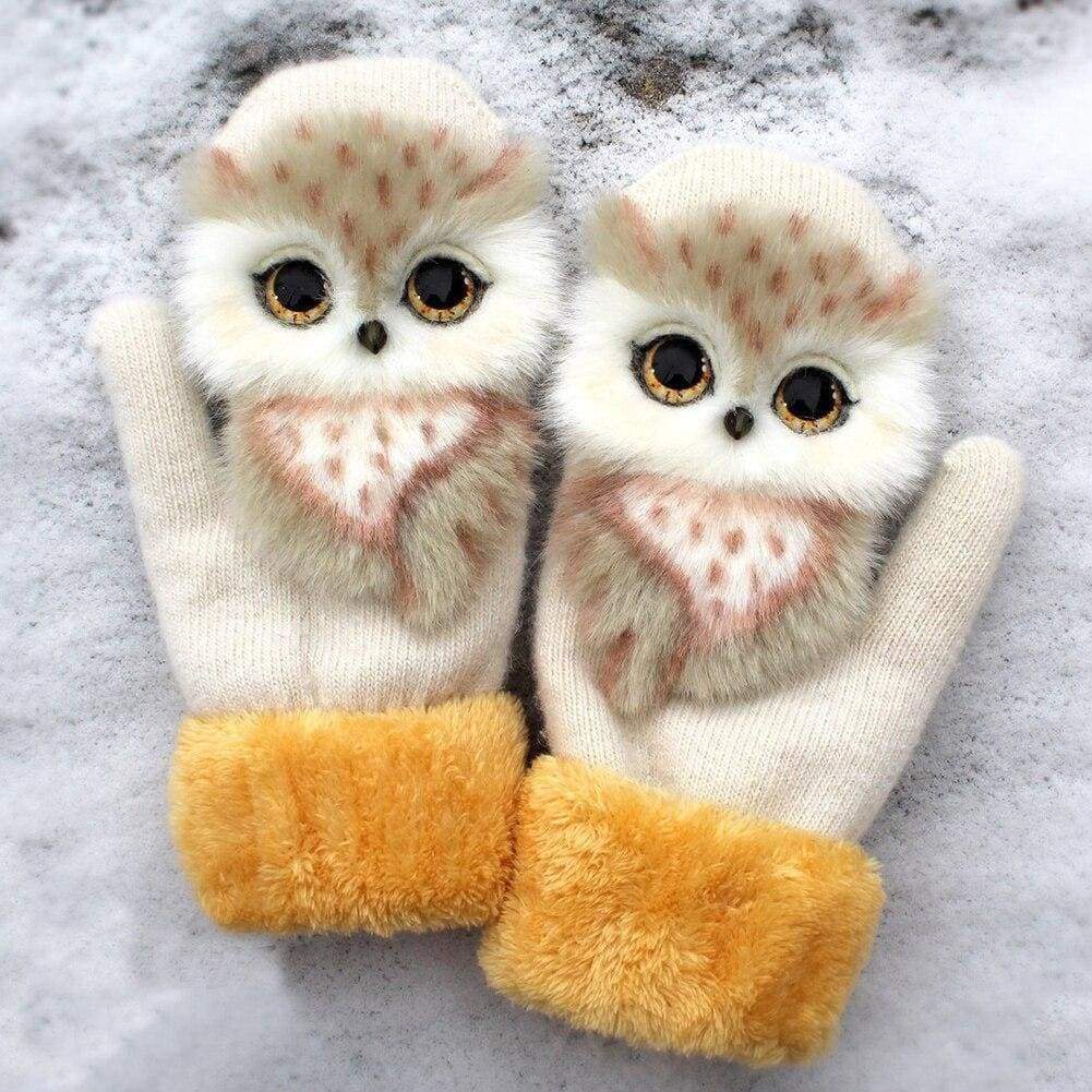 Cute Animal Plush Mittens