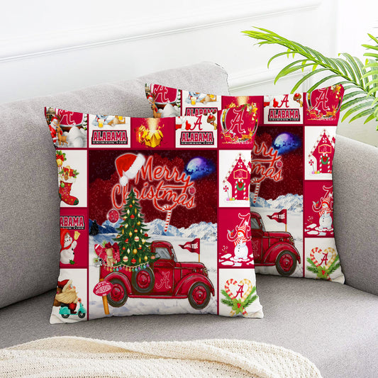 Christmas Tree Truck Patchwork Celebration pillow covers 2pcs
