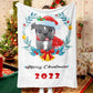 Santa Hat Pet Christmas Memorial Blanket