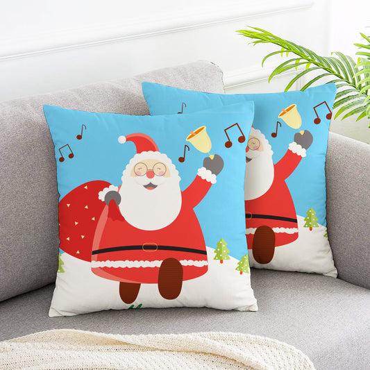 Santa Claus with gifts Christmas celebration pillow covers 2pcs