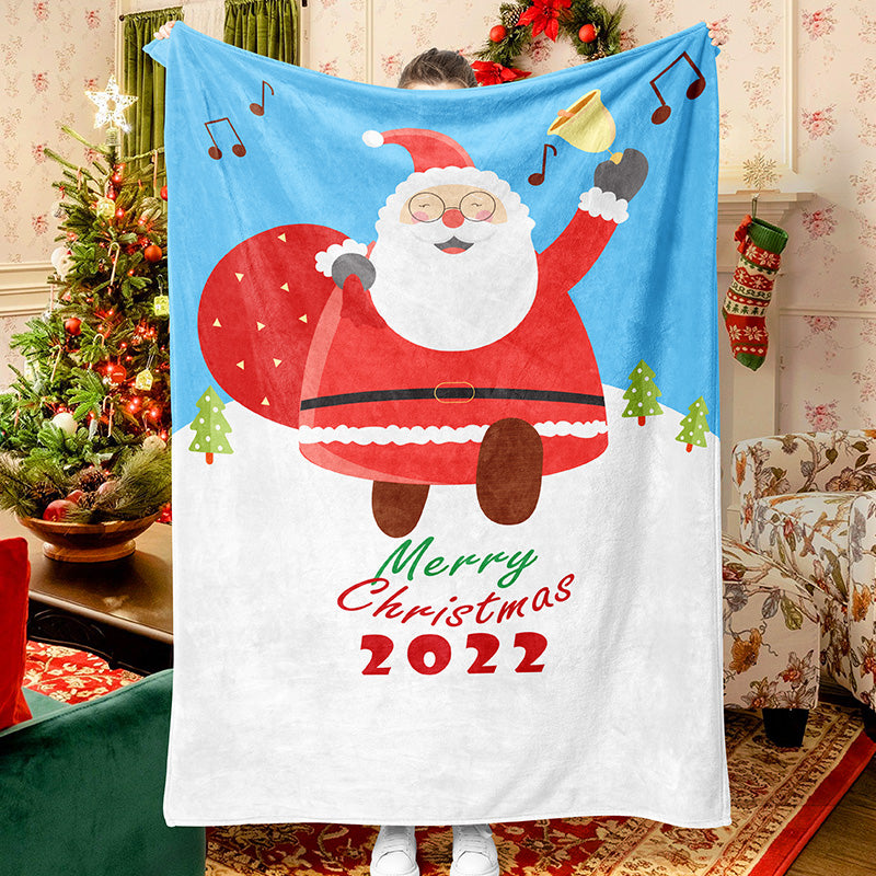Santa Claus With Gifts Christmas Celebration Blanket