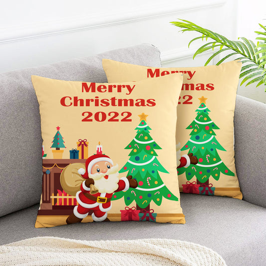 Cartoon Santa Claus 2022 pillow covers 2pcs