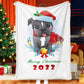 Santa Hat Pet Christmas Memorial Blanket